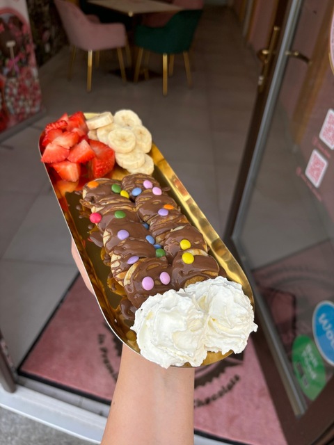 Choco Boss produkty - vafle, káva a čokoládové dobroty